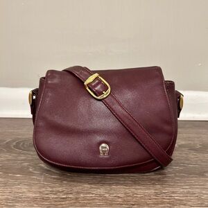 SOLD Etienne Aigner Leather Crossbody Bag Vintage Maroon